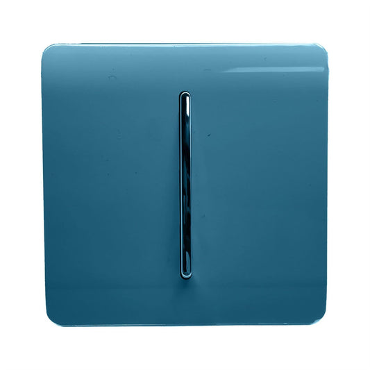 Trendi Switch 1 Gang 1 or 2 way Rocker Light Switchin Ocean Blue