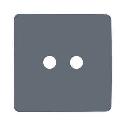 Trendi Switch 2 Gang Spare Faceplate For Co-Axial Modern Designer Television Socket in Warm Grey