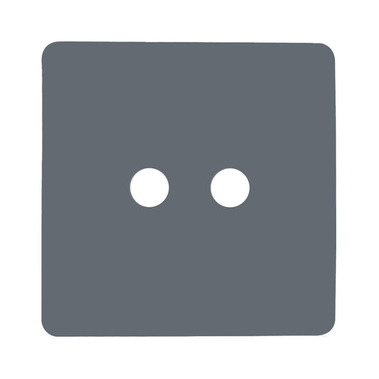 Trendi Switch 2 Gang Spare Faceplate For Co-Axial Modern Designer Television Socket in Warm Grey