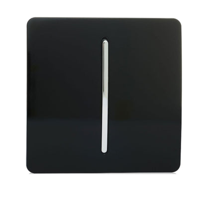 Trendi Switch 1 Gang 1 or 2 way Rocker Light Switch in Piano Black