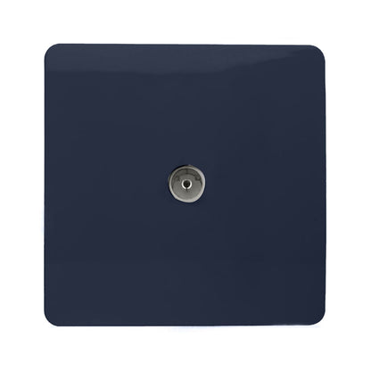 Trendi Switch 1 Gang Female Co-Axial Television Socket in Navy Blue