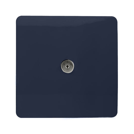Trendi Switch 1 Gang Female Co-Axial Television Socketin Navy Blue