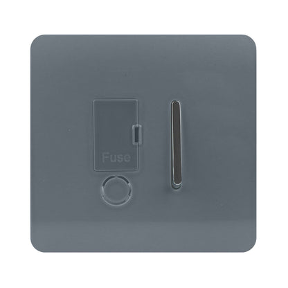 Trendi Switch 13 Amp Fused Spur with Flex Outlet in Warm Grey