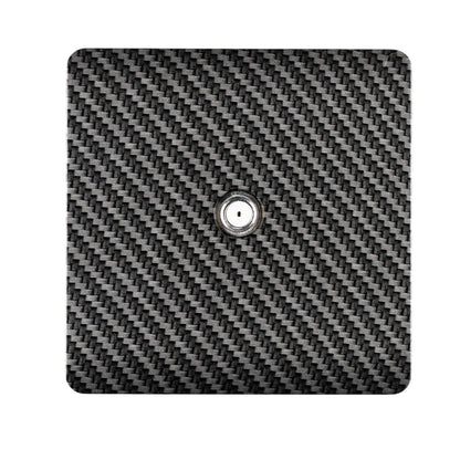 Trendi Switch 1 Gang Male F-Type Satellite Television Socket in Carbon Fibre