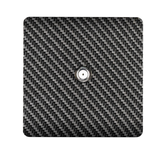 Trendi Switch 1 Gang Male F-Type Satellite Television Socketin Carbon Fibre