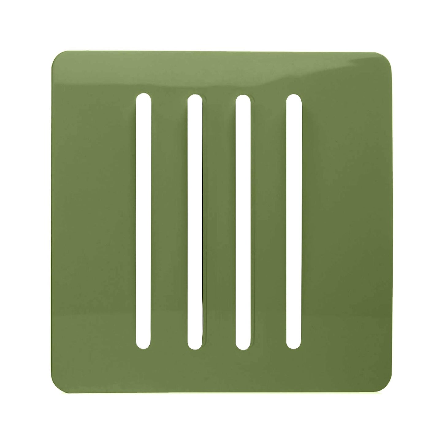Trendi Switch 4 Gang Spare Faceplate for Modern Designer Light Switch in Moss Green