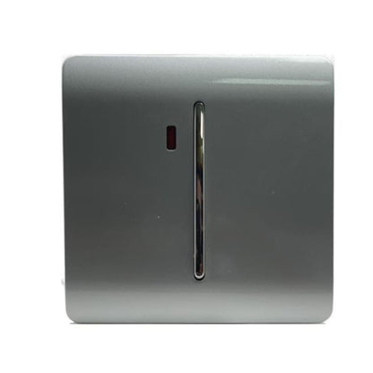 Trendi Switch 1 Gang 20 Amp Heavy Duty Rocker Switch in Platinum Silver