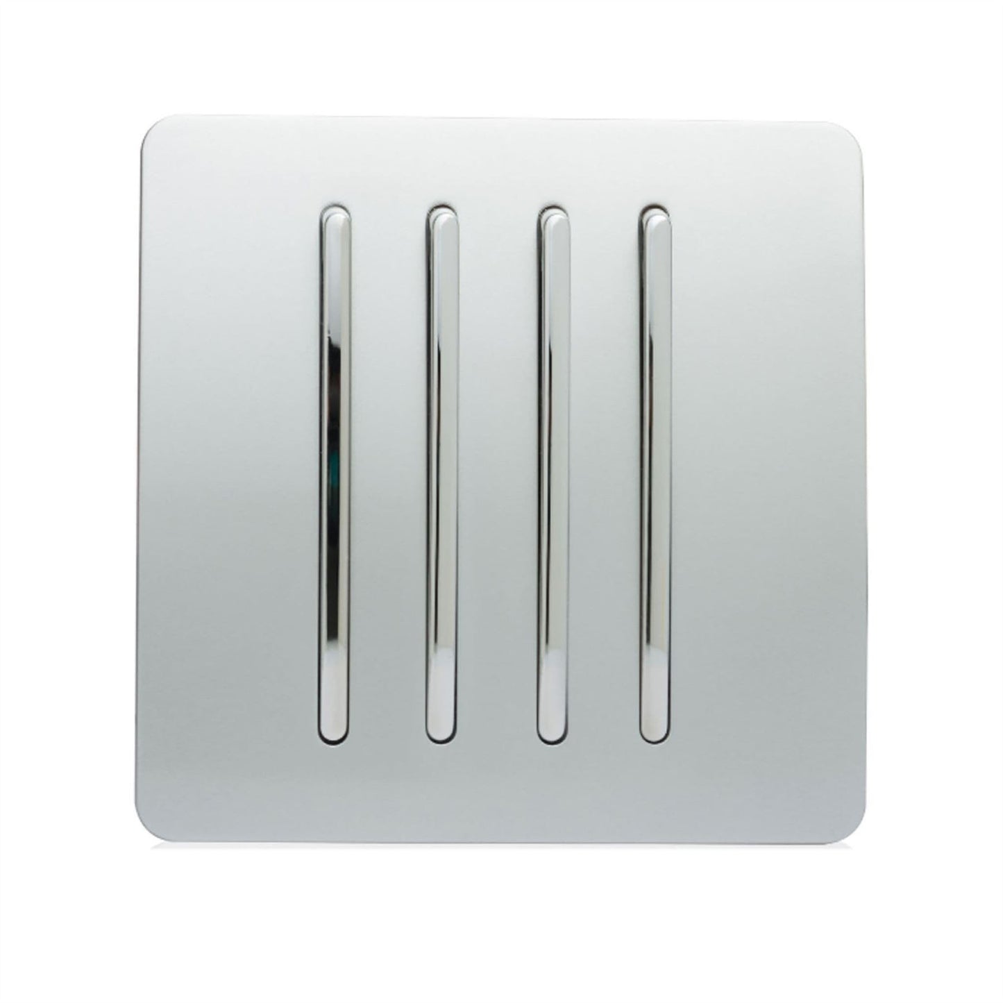 Trendi Switch 4 Gang 1 or 2 way Rocker Light Switchin Platinum Silver