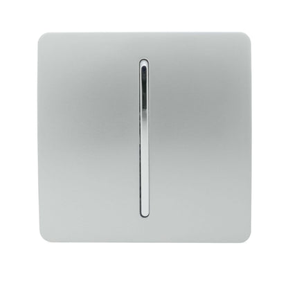Trendi Switch 1 Gang 1 or 2 way Rocker Light Switch in Platinum Silver