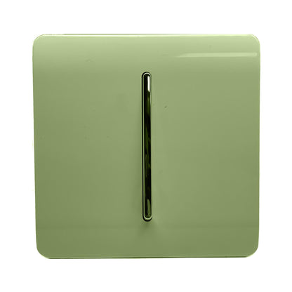 Trendi Switch 1 Gang Retractive Home Automation Switch in Moss Green
