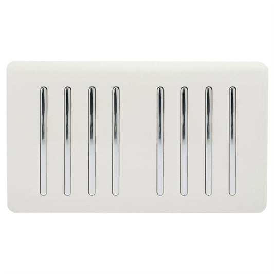 Trendi Switch 8 Gang 1 or 2 Way Light Switchin Ice White