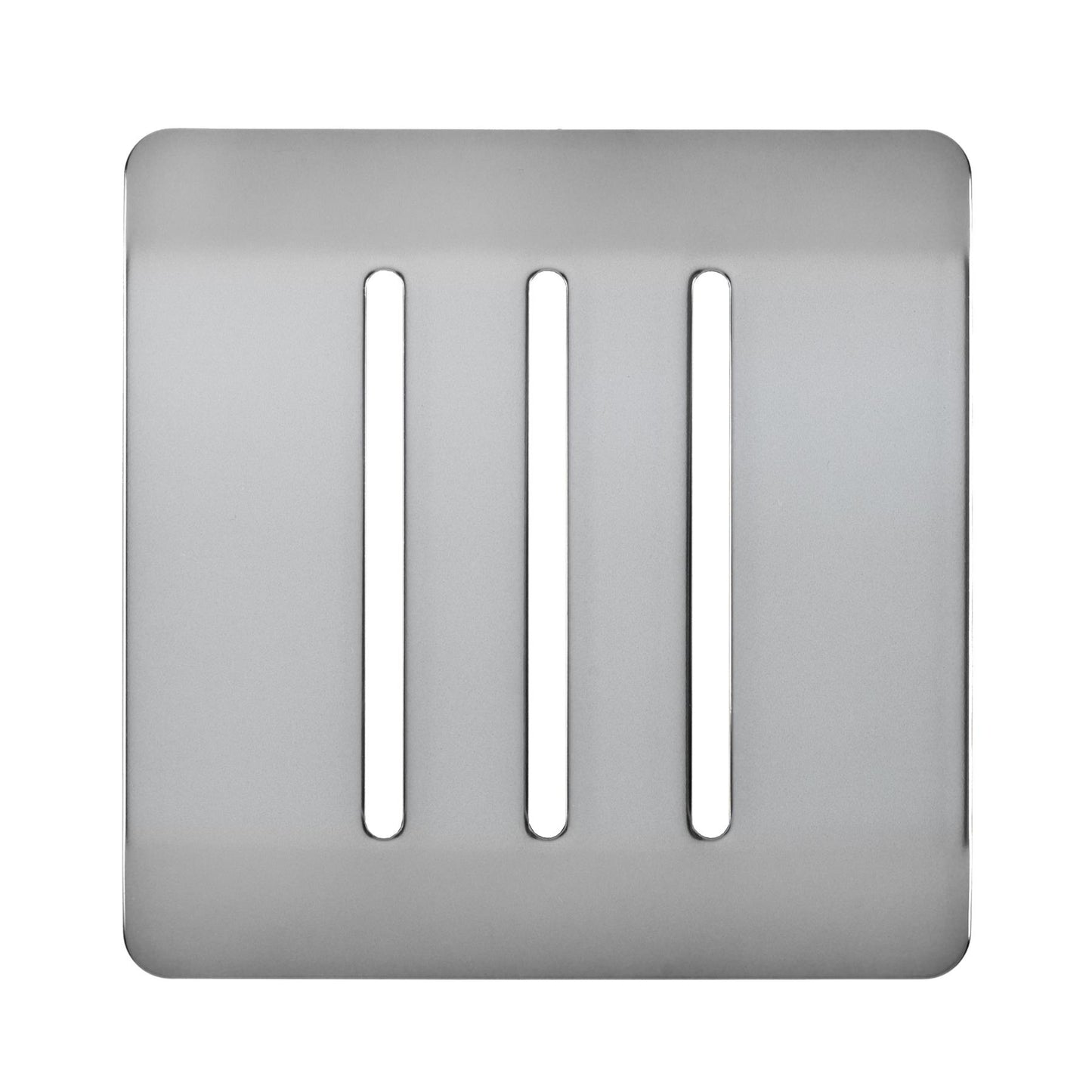 Trendi Switch 3 Gang Spare Faceplate for Modern Designer Light Switch in Brushed Steel