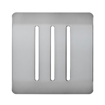 Trendi Switch 3 Gang Spare Faceplate for Modern Designer Light Switch in Brushed Steel