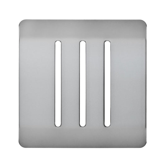 Trendi Switch 3 Gang Spare Faceplate for Modern Designer Light Switch in Brushed Steel