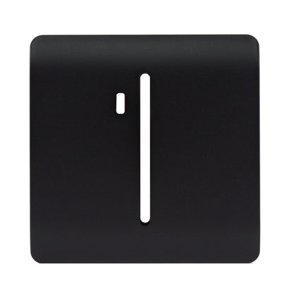 Trendi Switch 1 Gang Spare Faceplate For Modern Designer Heavy Duty Switch in Matt Black