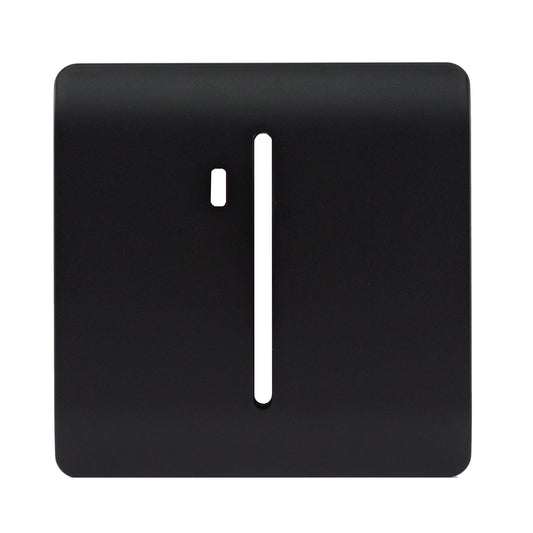 Trendi Switch 1 Gang Spare Faceplate For Modern Designer Heavy Duty Switch in Matt Black