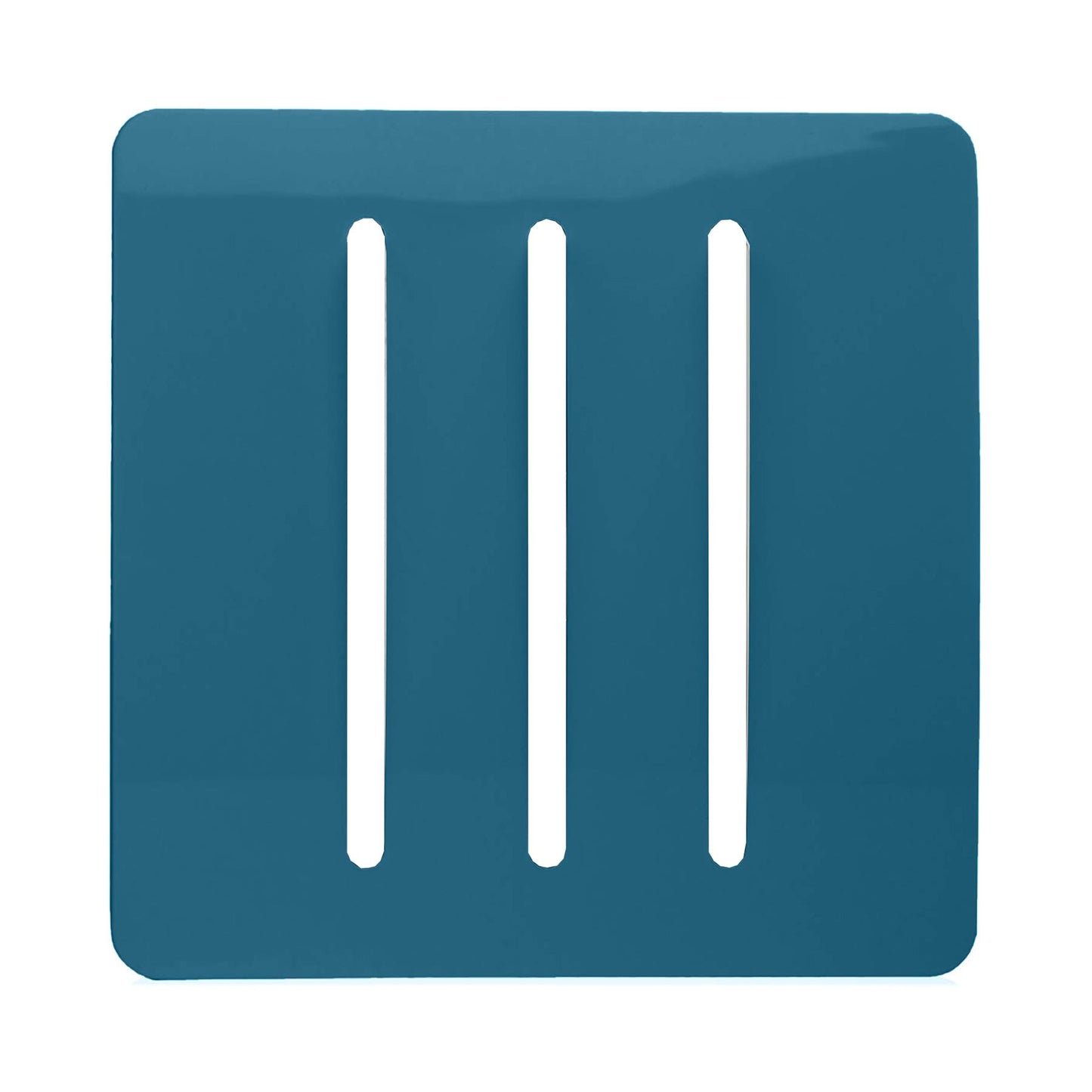 Trendi Switch 3 Gang Spare Faceplate for Modern Designer Light Switch in Ocean Blue