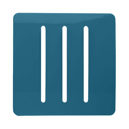 Trendi Switch 3 Gang Spare Faceplate for Modern Designer Light Switch in Ocean Blue