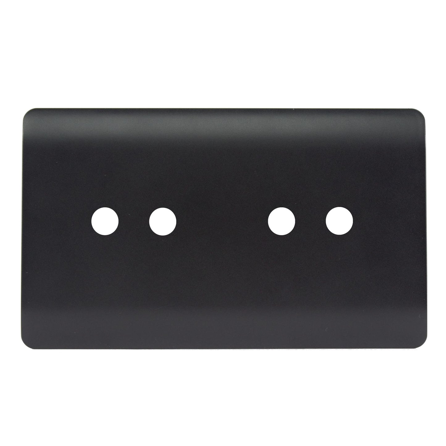 Trendi Switch 4 Gang LED Dimmer Replacement Faceplate in Matt Black