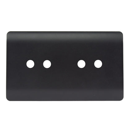 Trendi Switch 4 Gang LED Dimmer Replacement Faceplate in Matt Black