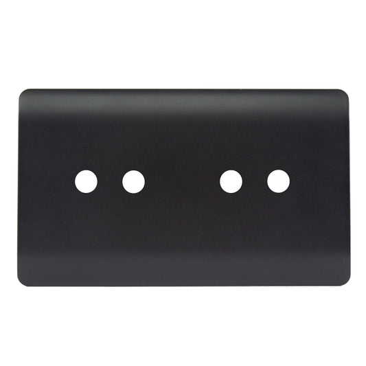 Trendi Switch 4 Gang LED Dimmer Replacement Faceplate in Matt Black