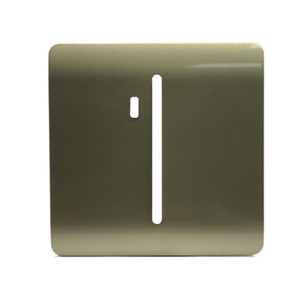 Trendi Switch 1 Gang Spare Faceplate For Modern Designer Heavy Duty Switch in Champagne Gold