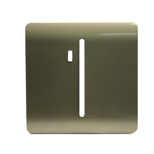 Trendi Switch 1 Gang Spare Faceplate For Modern Designer Heavy Duty Switch in Champagne Gold