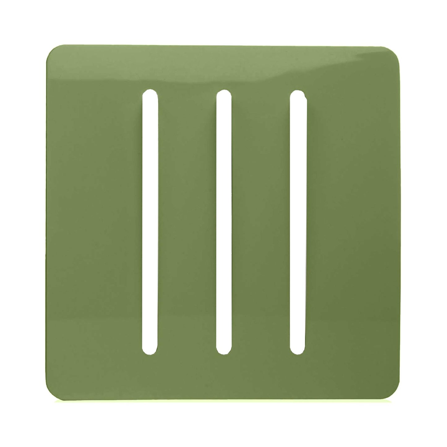 Trendi Switch 3 Gang Spare Faceplate for Modern Designer Light Switch in Moss Green