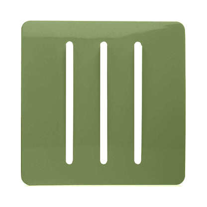 Trendi Switch 3 Gang Spare Faceplate for Modern Designer Light Switch in Moss Green