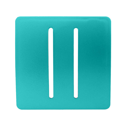 Trendi Switch 2 Gang Spare Faceplate for Modern Designer Light Switch in Bright Teal