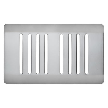 Trendi Switch 8 Gang Spare Faceplate for Modern Designer Light Switch in Brushed Steel