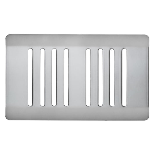 Trendi Switch 8 Gang Spare Faceplate for Modern Designer Light Switch in Brushed Steel