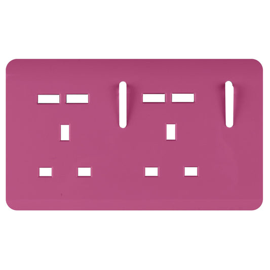 Trendi Switch 2 Gang 4 Port USB Spare Faceplate For Modern Designer Plug Socket in Candy Pink