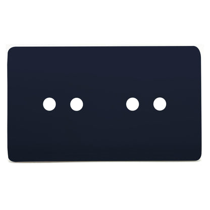 Trendi Switch 4 Gang LED Dimmer Replacement Faceplate in Navy Blue