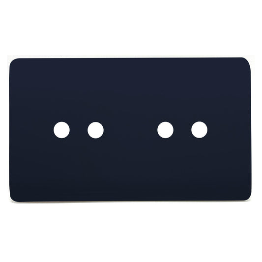 Trendi Switch 4 Gang LED Dimmer Replacement Faceplate in Navy Blue