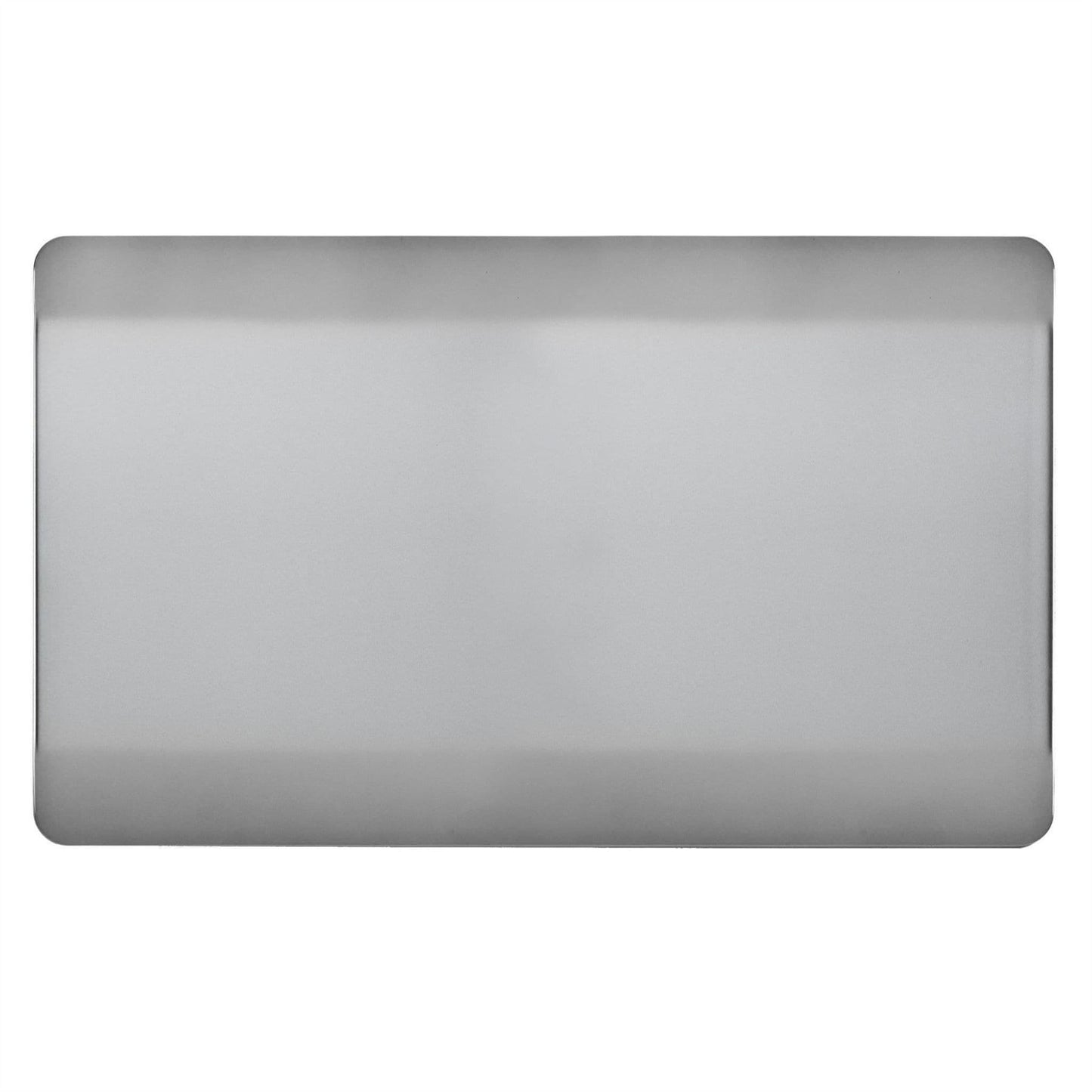 Trendi Switch Double Spare Faceplate For Modern Designer Blanking Plate in Brushed Steel