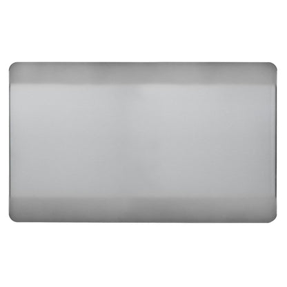 Trendi Switch Double Spare Faceplate For Modern Designer Blanking Plate in Brushed Steel