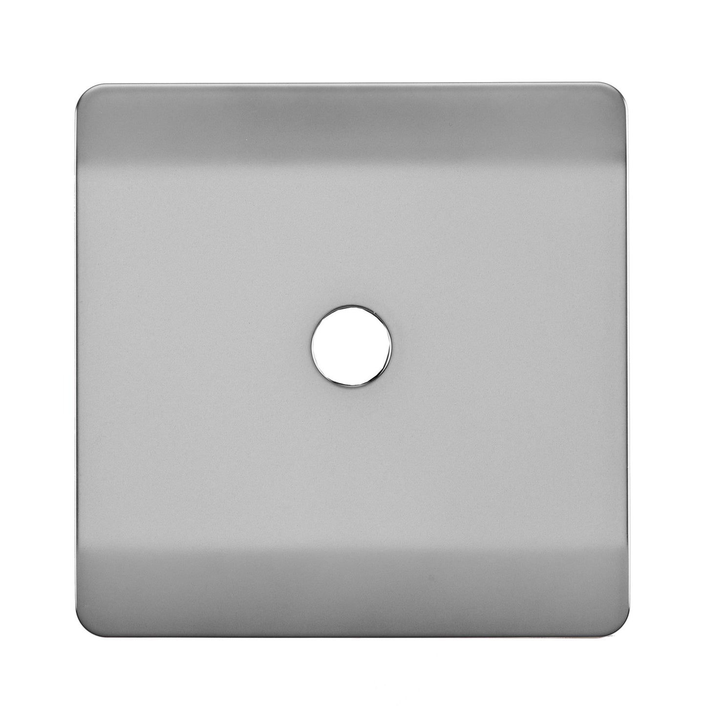 Trendi Switch 1 Gang Spare Faceplate For Co-Axial Modern Designer Television Socket in Brushed Steel