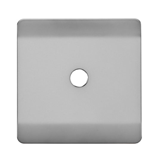Trendi Switch 1 Gang Spare Faceplate For Co-Axial Modern Designer Television Socket in Brushed Steel
