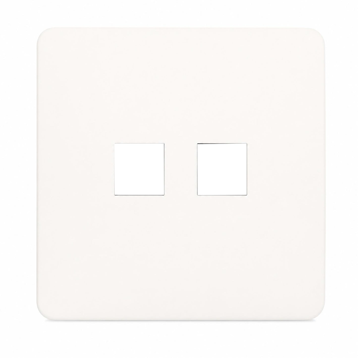 Trendi SPARE FACEPLATE For Modern 2 Gang Telephone Socket Matt White