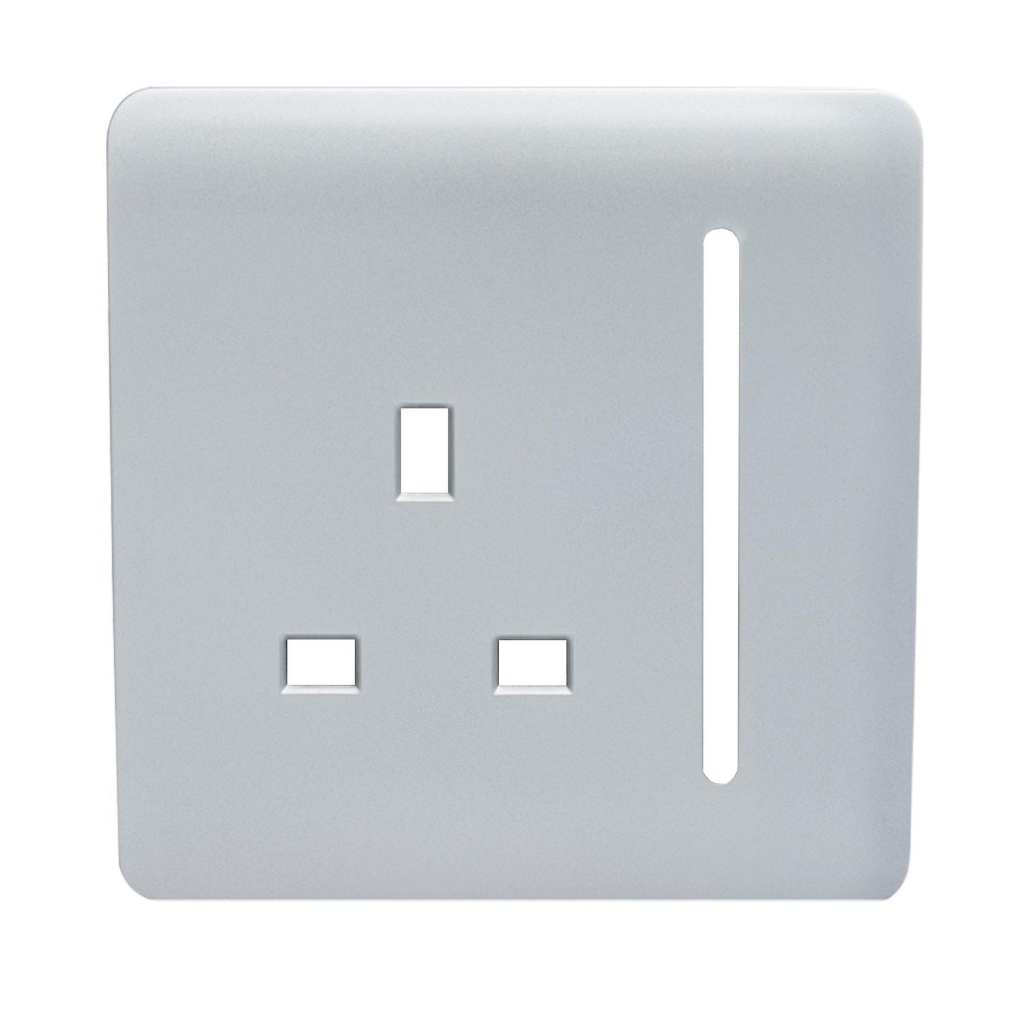Trendi SPARE FACEPLATE For 1 Gang Switched Plug Socket Silver ART-SKT13SI-SP