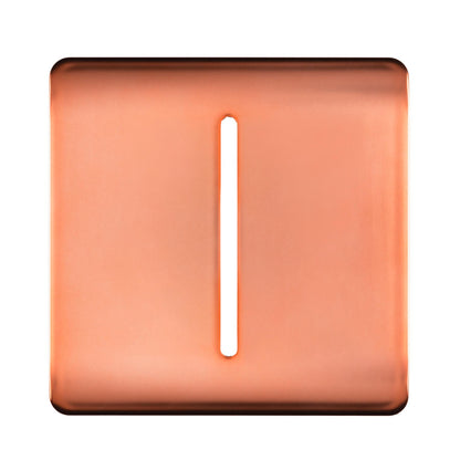 Trendi Switch 1 Gang Spare Faceplate for Modern Designer Light Switch in Copper