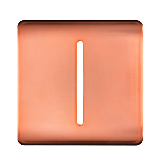 Trendi Switch 1 Gang Spare Faceplate for Modern Designer Light Switch in Copper