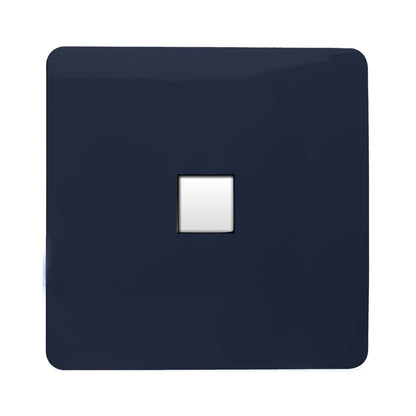 Trendi Switch 1 Gang Spare Faceplate For Modern Designer Telephone Slave Socket in Navy Blue