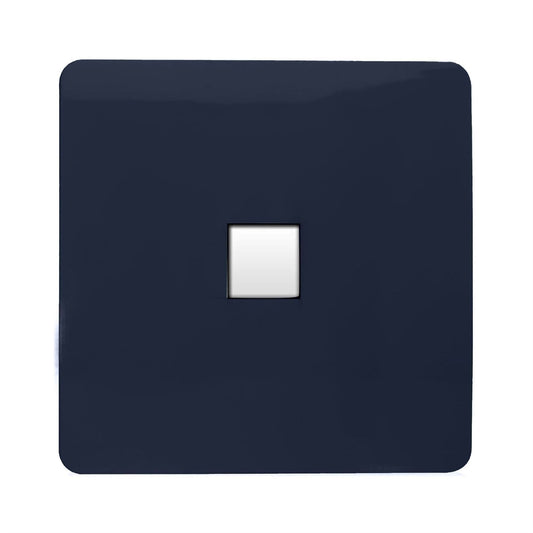 Trendi Switch 1 Gang Spare Faceplate For Modern Designer Telephone Slave Socket in Navy Blue