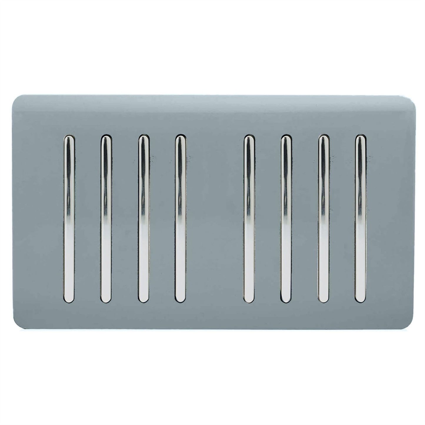 Trendi Switch 8 Gang Spare Faceplate for Modern Designer Light Switch in Cool Grey
