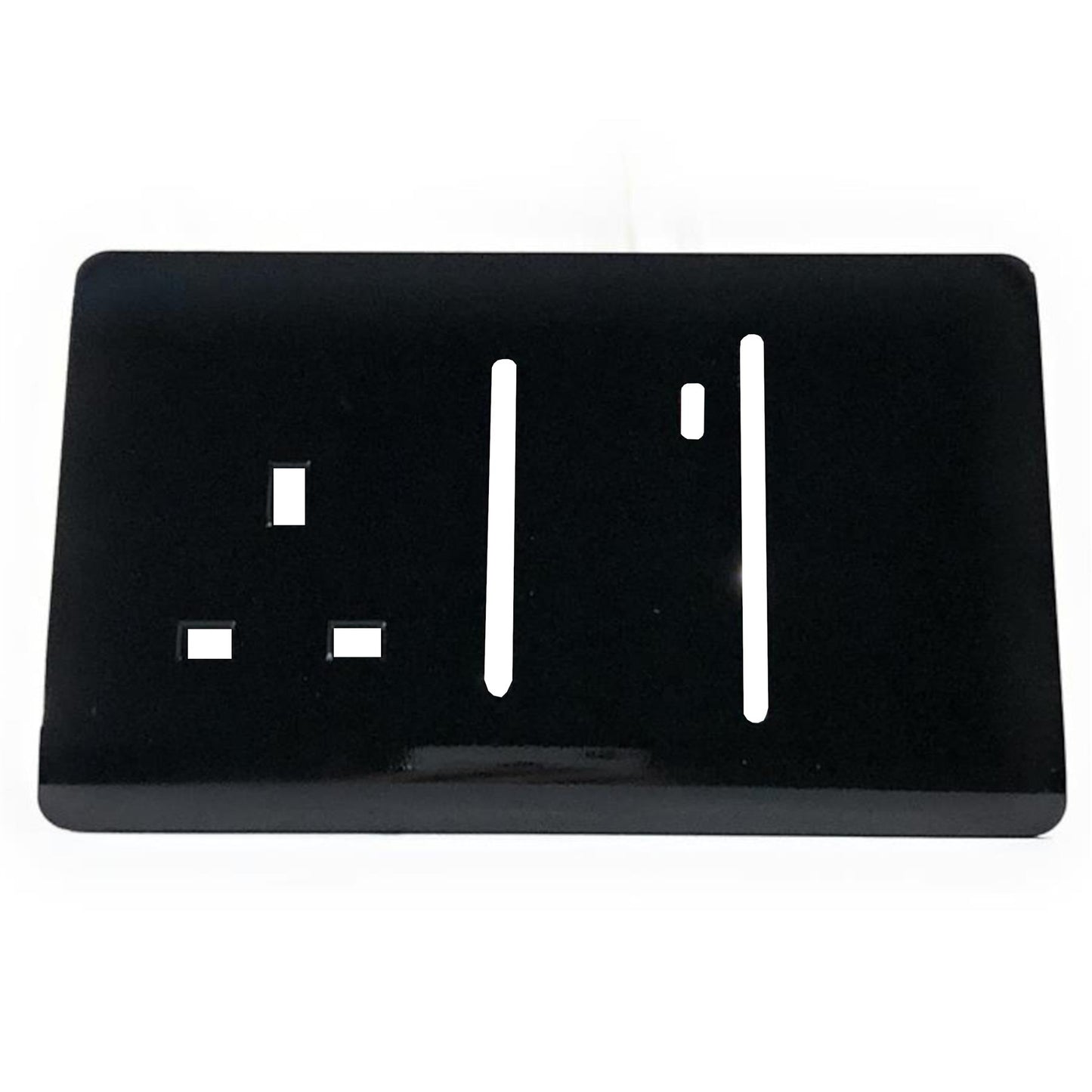 Trendi Switch Spare Faceplate For Cooker Switch & Plug Socket with Neon in Piano Black
