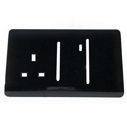Trendi Switch Spare Faceplate For Cooker Switch & Plug Socket with Neon in Piano Black