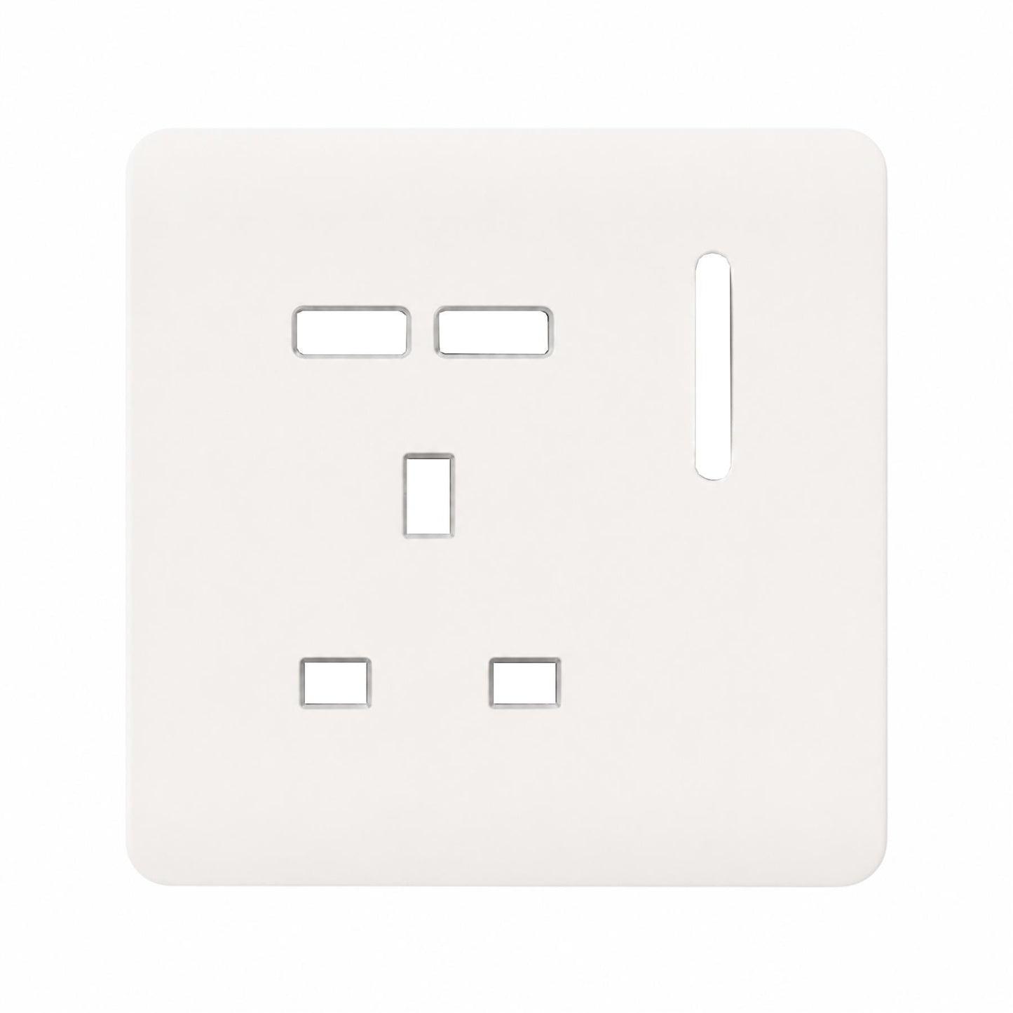 Trendi Switch 1 Gang USB Spare Faceplate For Modern Designer Plug Socket in Matt White