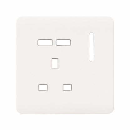 Trendi Switch 1 Gang USB Spare Faceplate For Modern Designer Plug Socket in Matt White